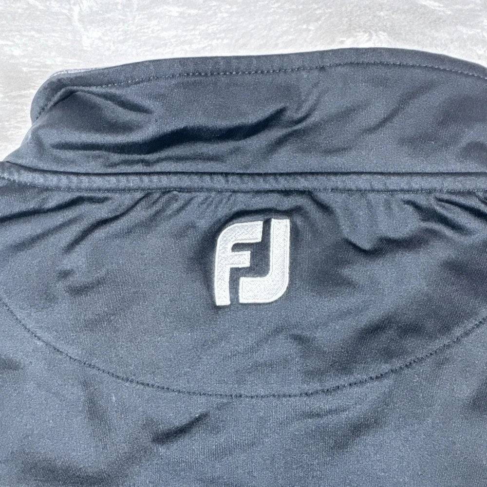 FootJoy Mens Sweatshirt Size XL‎ Black 1/4 Zip Pullover Sweater Golf Champion